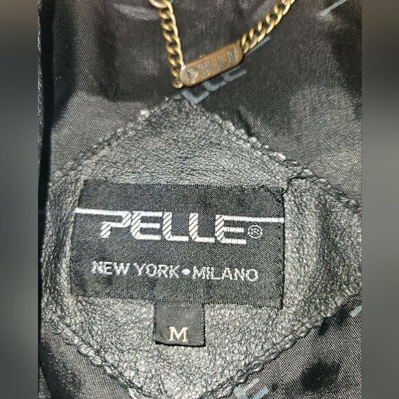 Vintage Pelle Women's Black Leather Button-down Jacket Size M - Picture 6 of 10